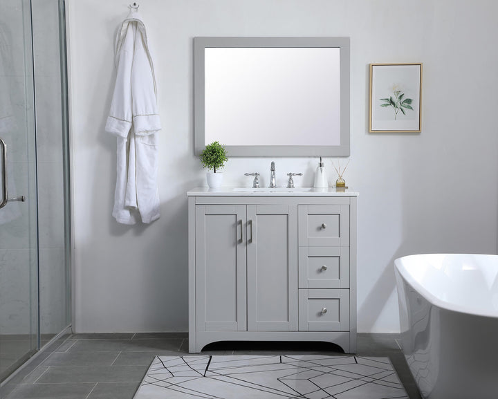 Aqua Rectangle Mirror by Elegant - view 76