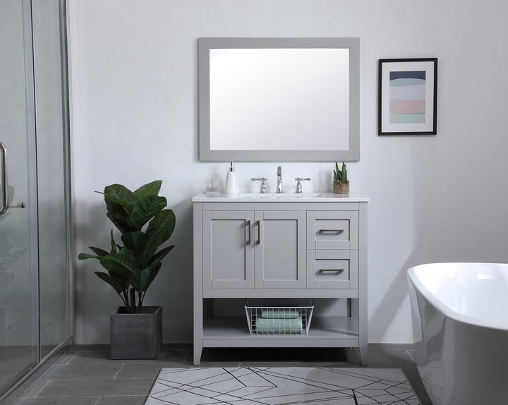 Aqua Rectangle Mirror by Elegant - view 94