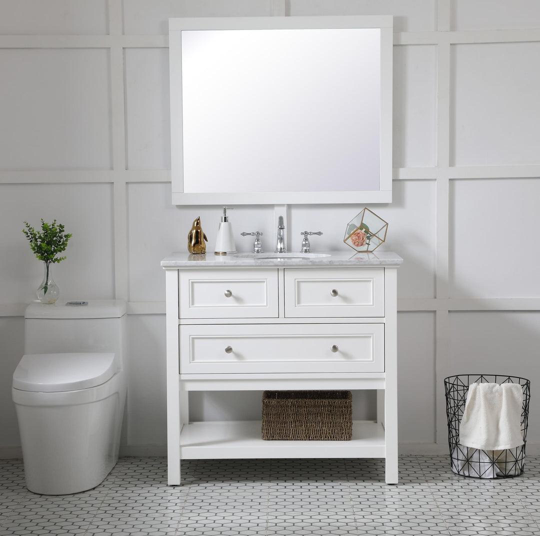 Aqua Rectangle Mirror by Elegant - view 100