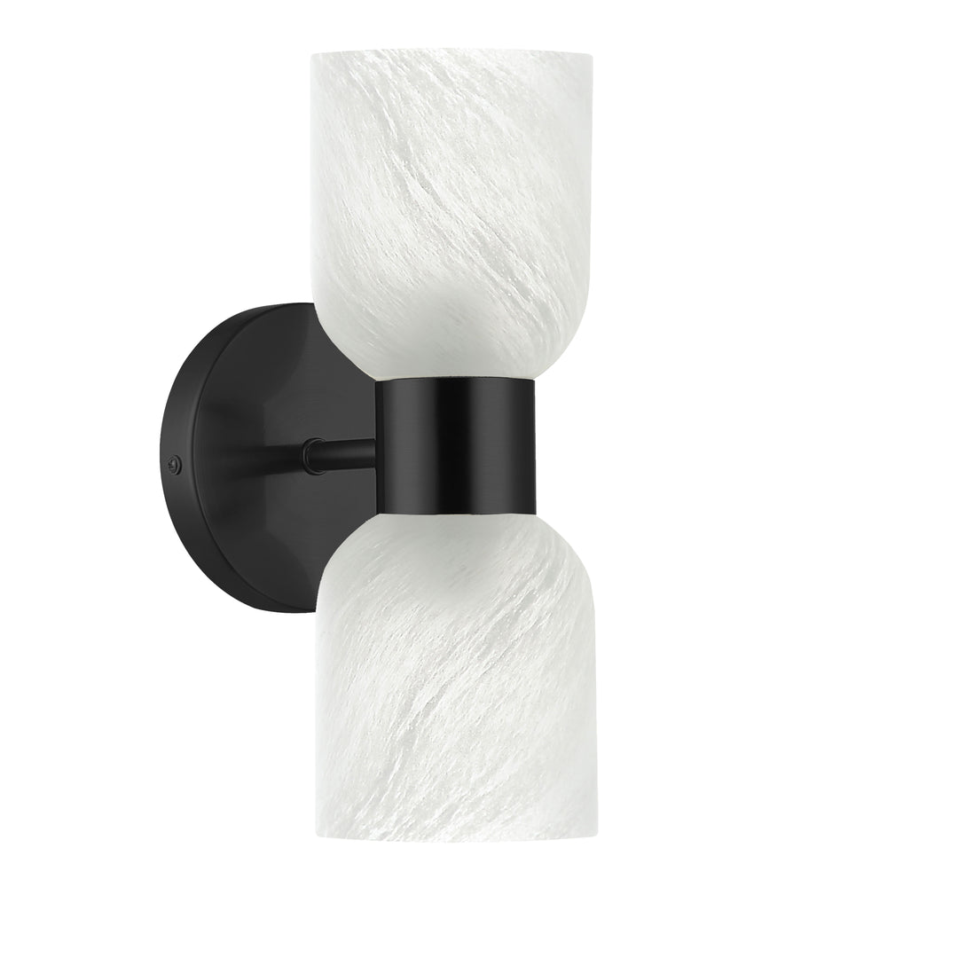 Vonda 2 Light Wall Sconce in Matte Black by Dainolite