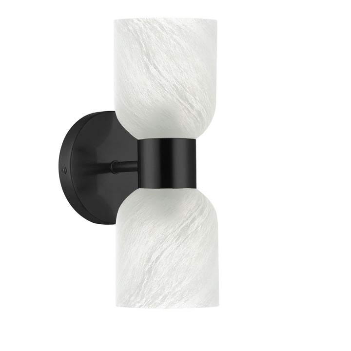Vonda 2 Light Wall Sconce in Matte Black by Dainolite