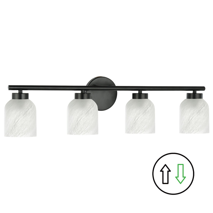Vonda 4 Light Vanity in Matte Black by Dainolite