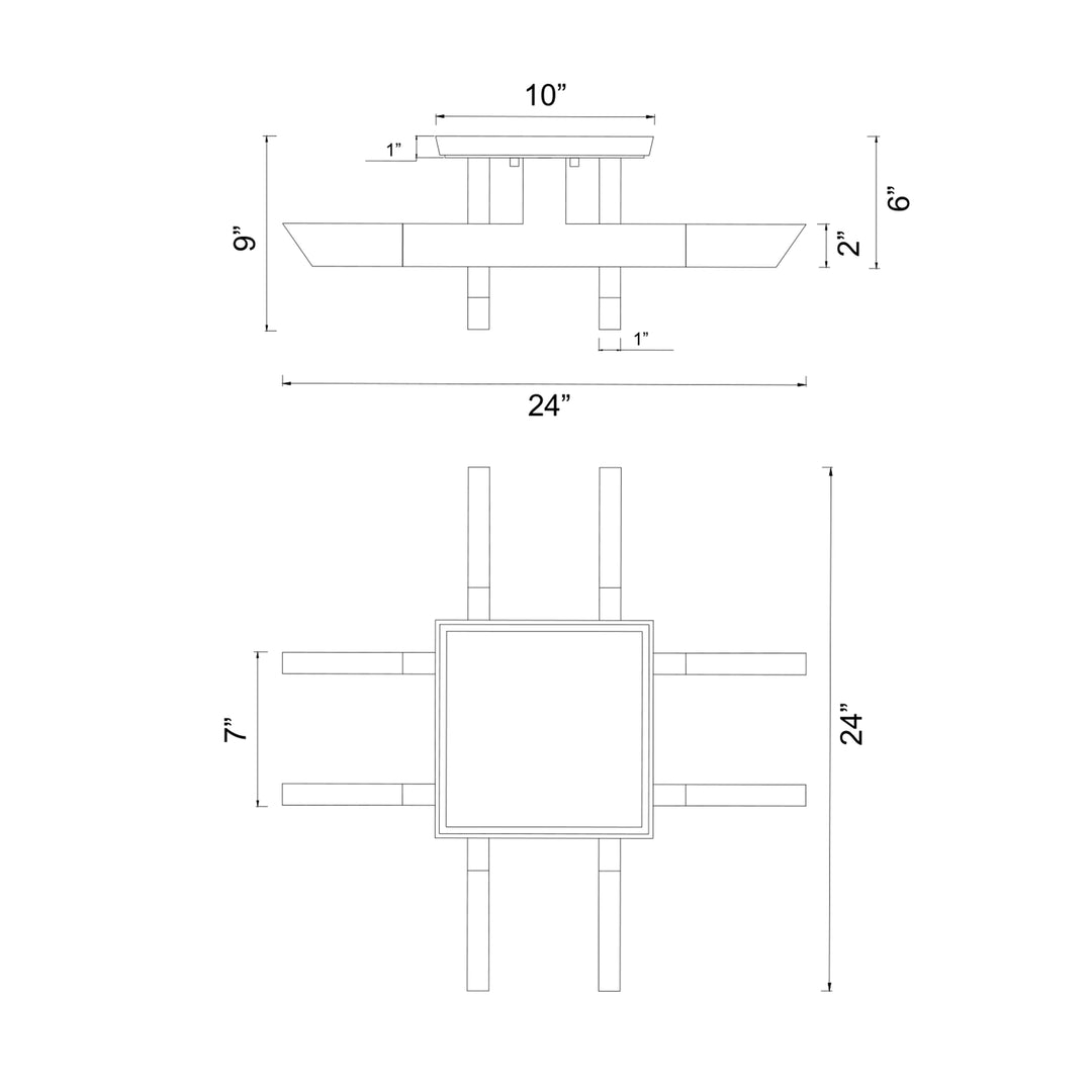 Valenza Water Glass Semi-Flush by Zeev - view 4