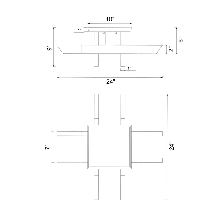 Valenza Water Glass Semi-Flush by Zeev - view 4