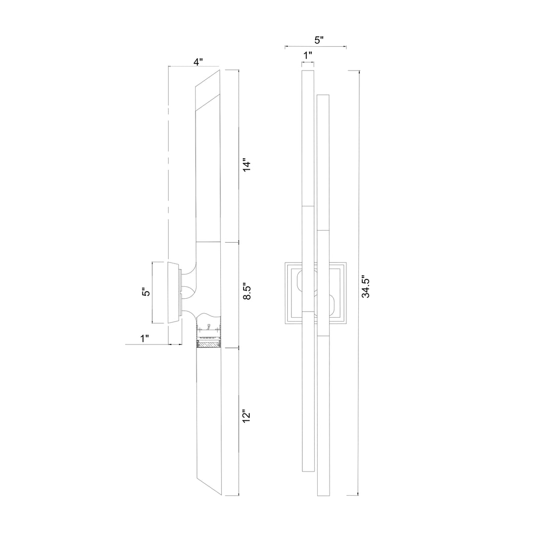Valenza Left Side Water Glass Duo Wall Sconce by Zeev - view 7