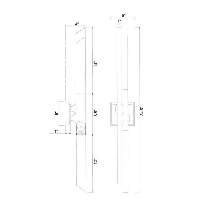 Valenza Left Side Water Glass Duo Wall Sconce by Zeev - view 7