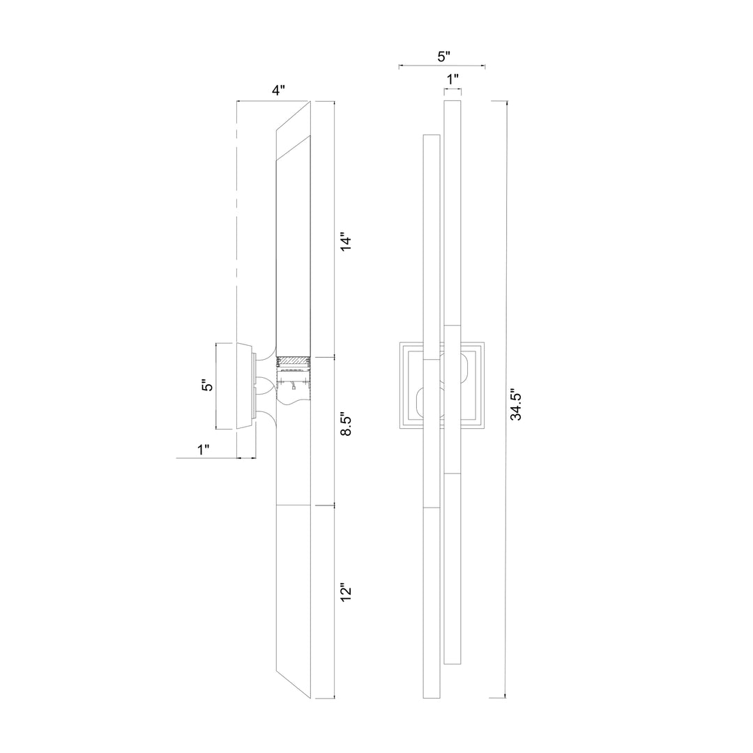 Valenza Left Side Water Glass Duo Wall Sconce by Zeev - view 26