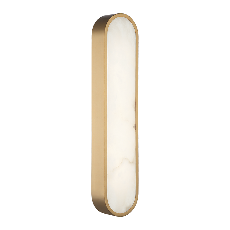 LED Steel Frame with Spanish Alabaster Shade Wall Sconce