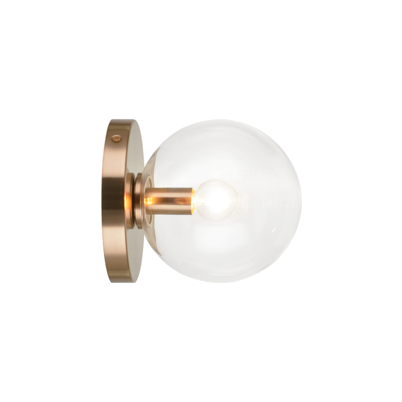 Steel Frame with Glass Globe Flush Mount