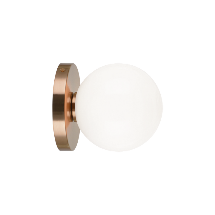 Steel Frame with Glass Globe Flush Mount