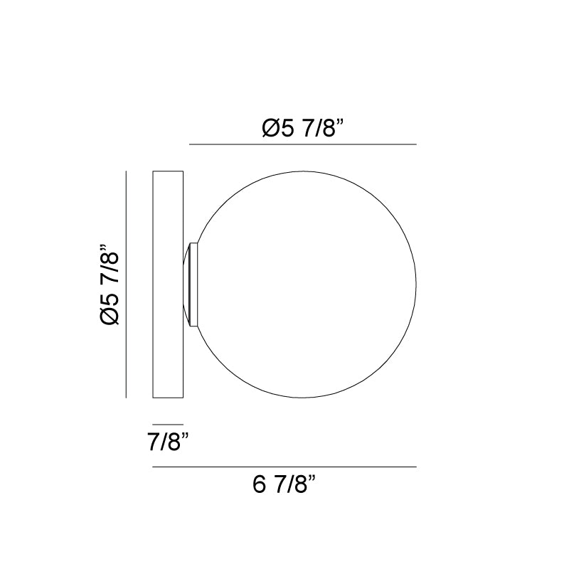 Steel Frame with Glass Globe Flush Mount