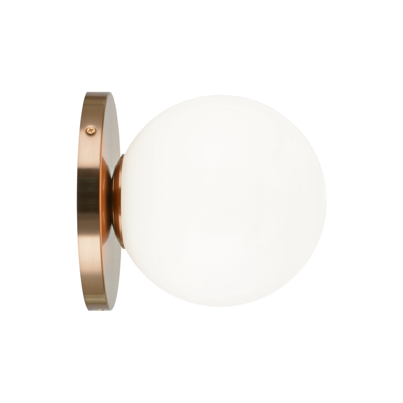 Steel Frame with Glass Globe Flush Mount