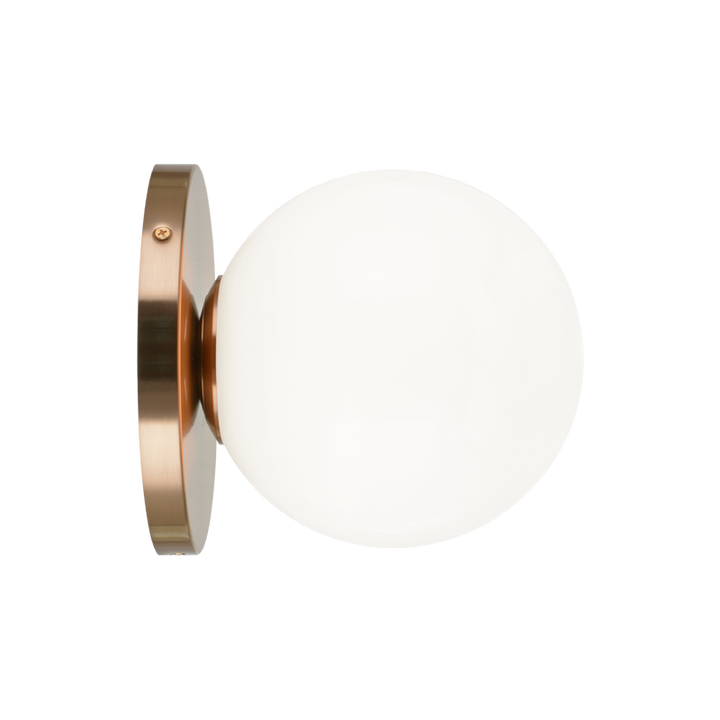 Steel Frame with Glass Globe Flush Mount