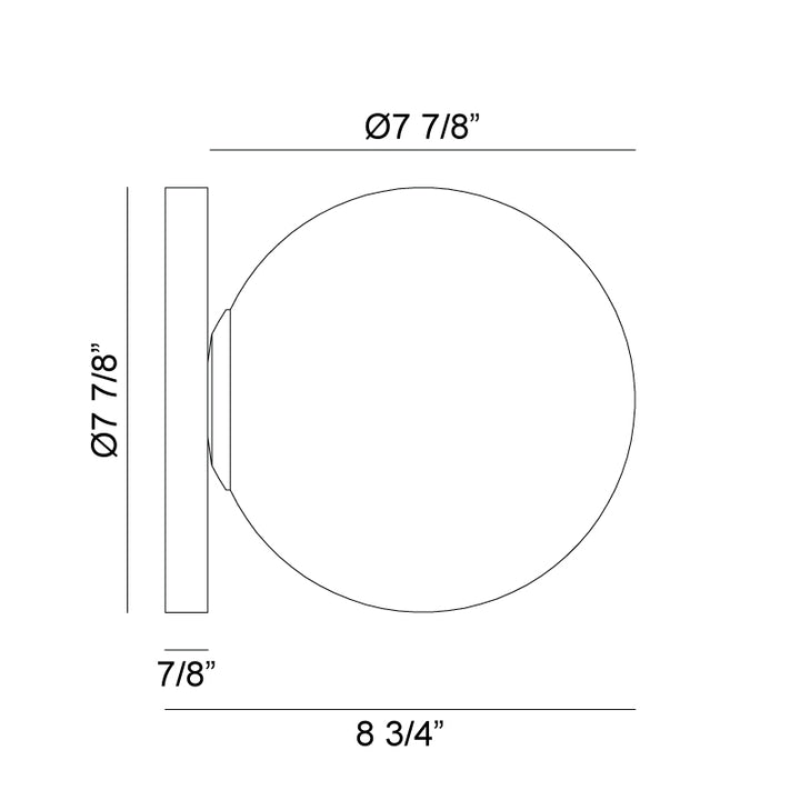 Steel Frame with Glass Globe Flush Mount