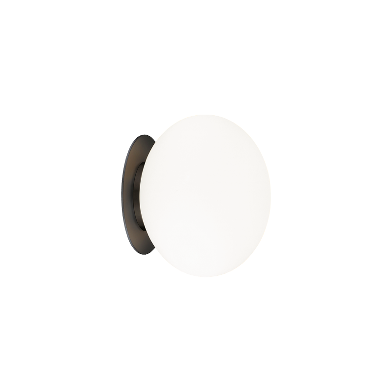 Steel Frame with Opal Glass Shade Flush Mount