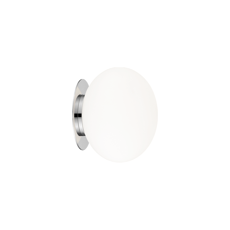 Steel Frame with Opal Glass Shade Flush Mount