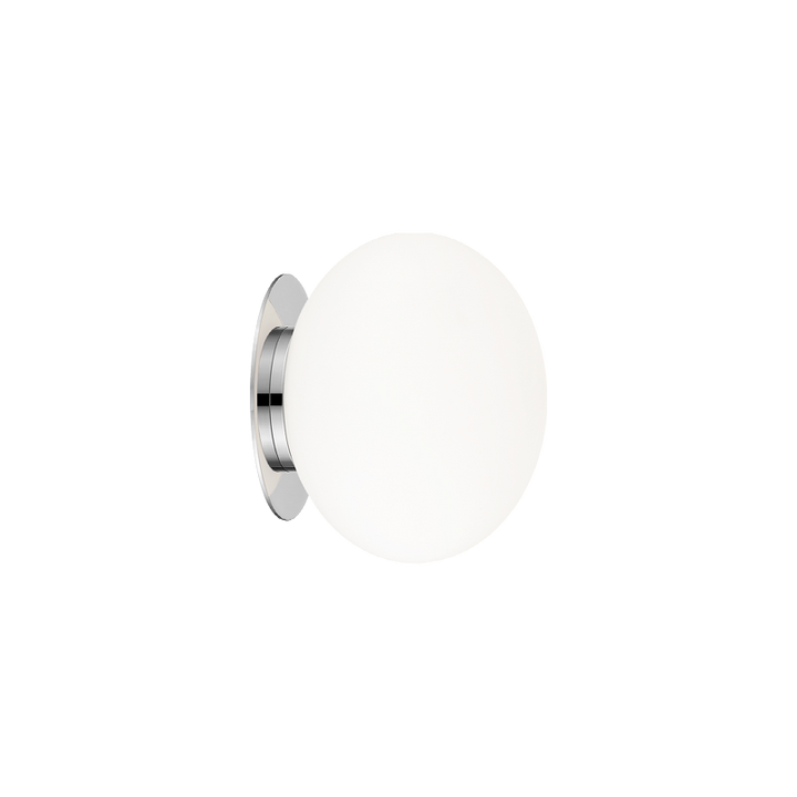 Steel Frame with Opal Glass Shade Flush Mount