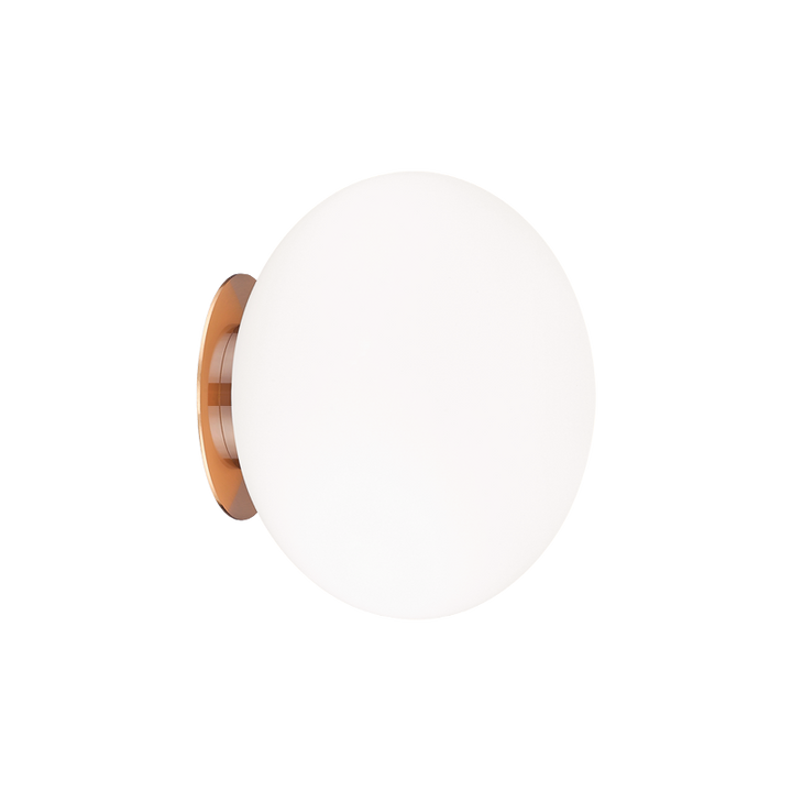 Steel Frame with Opal Glass Shade Flush Mount