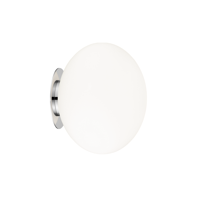 Steel Frame with Opal Glass Shade Flush Mount
