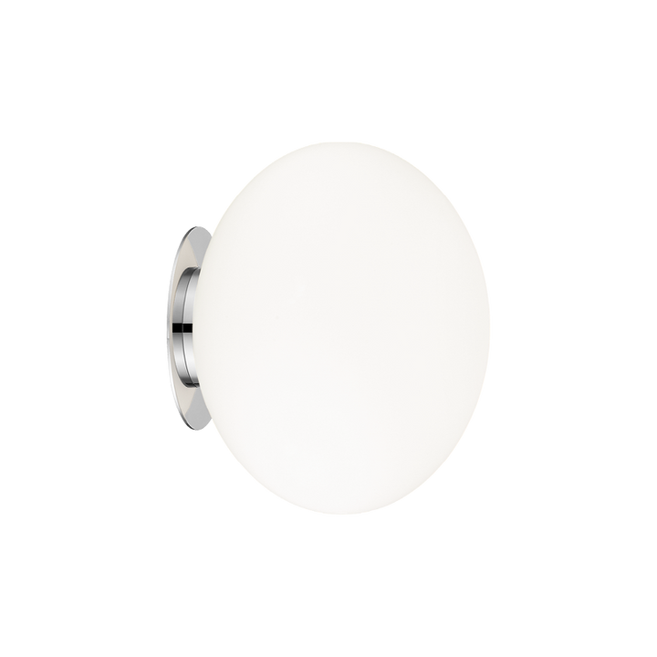 Steel Frame with Opal Glass Shade Flush Mount