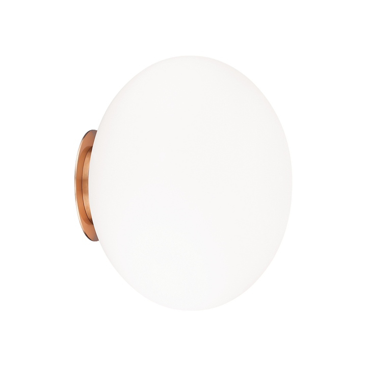 Steel Frame with Opal Glass Shade Flush Mount