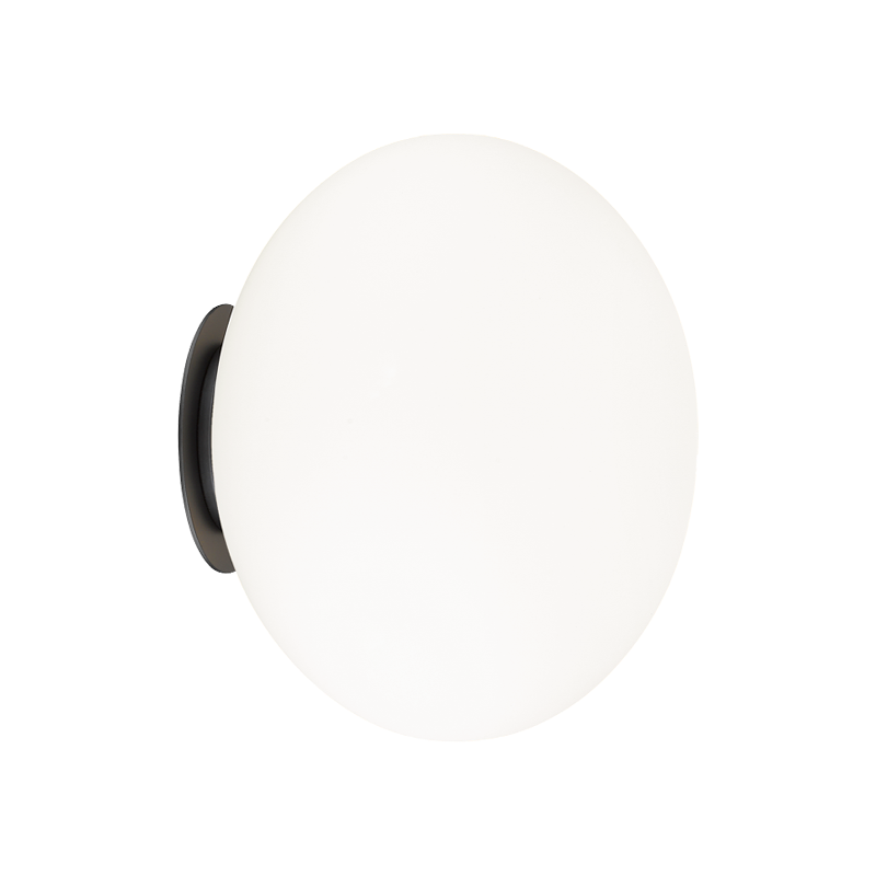 Steel Frame with Opal Glass Shade Flush Mount