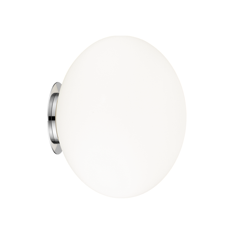 Steel Frame with Opal Glass Shade Flush Mount