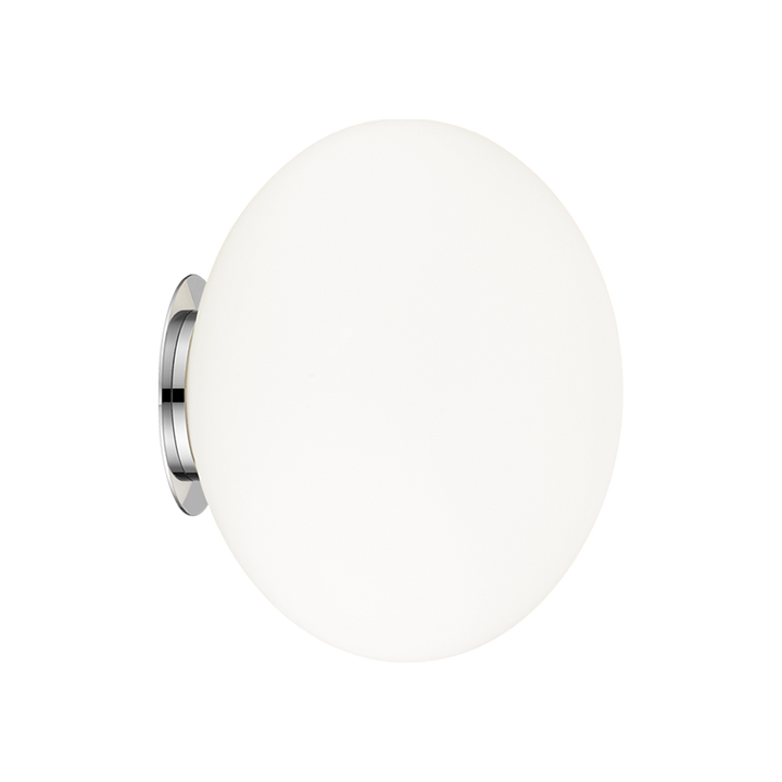 Steel Frame with Opal Glass Shade Flush Mount