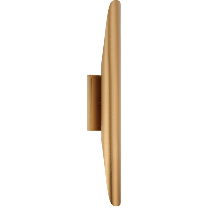 Steel Stylus Frame Double End Wall Sconce in Aged Gold Brass by Matteo Lighting