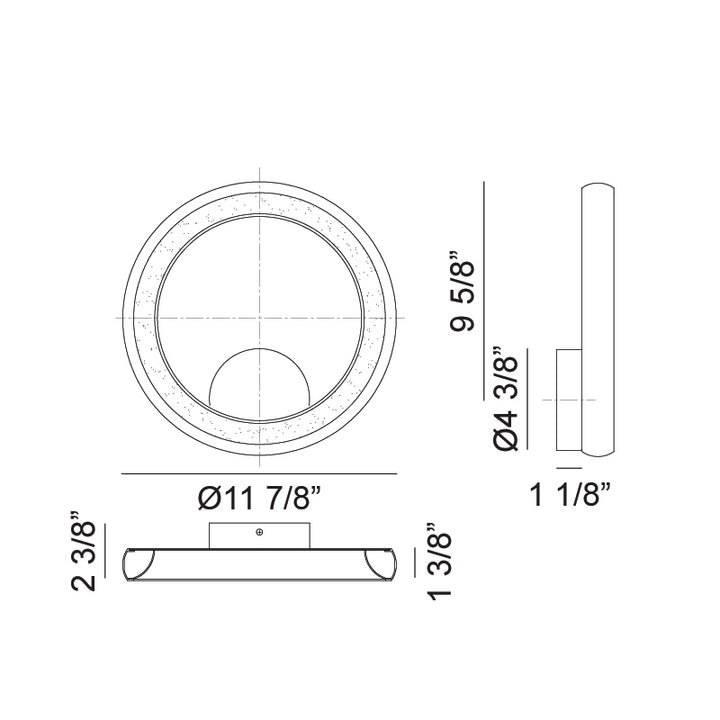 LED Steel Ring with Acrylic Diffuser Wall Sconce