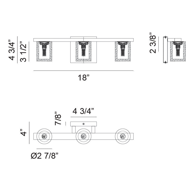 Lindy - LED 3 Light Vanity Light