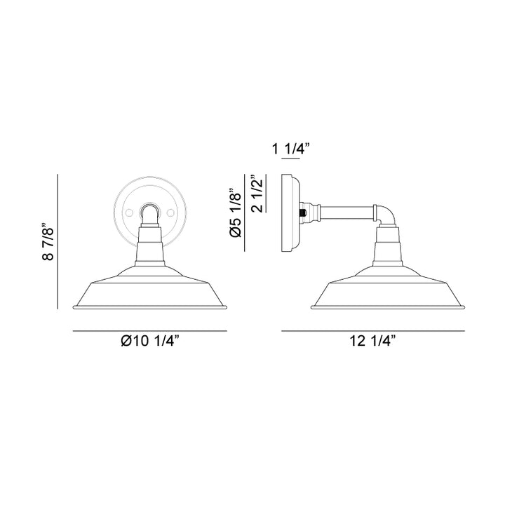 Scacchi - 1 Light Outdoor Wall Light