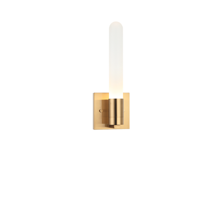 LED Steel Frame with Frosted Glass Rod Wall Sconce