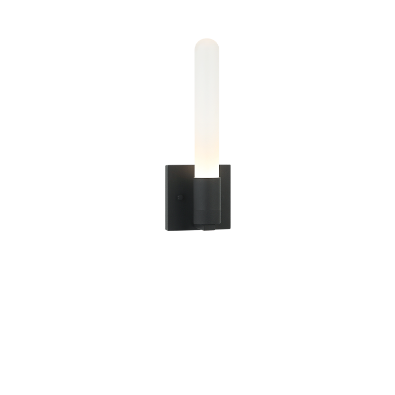 LED Steel Frame with Frosted Glass Rod Wall Sconce