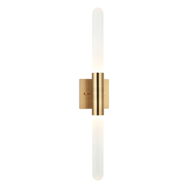 LED Steel Frame with Frosted Glass Rod Double Ended Wall Sconce