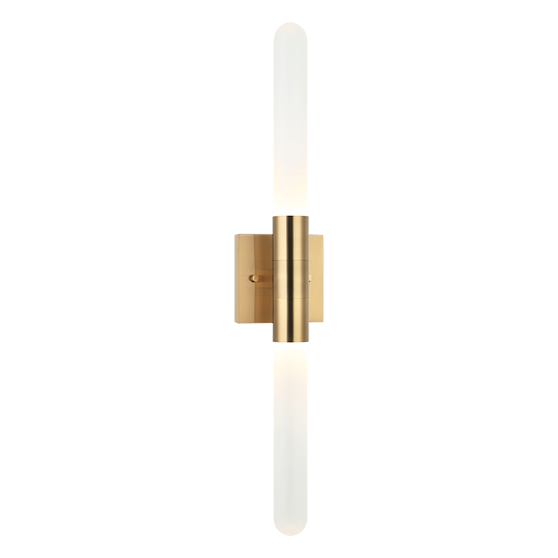 Aydin - LED Steel Frame with Frosted Glass Rod Double Ended Wall Sconce
