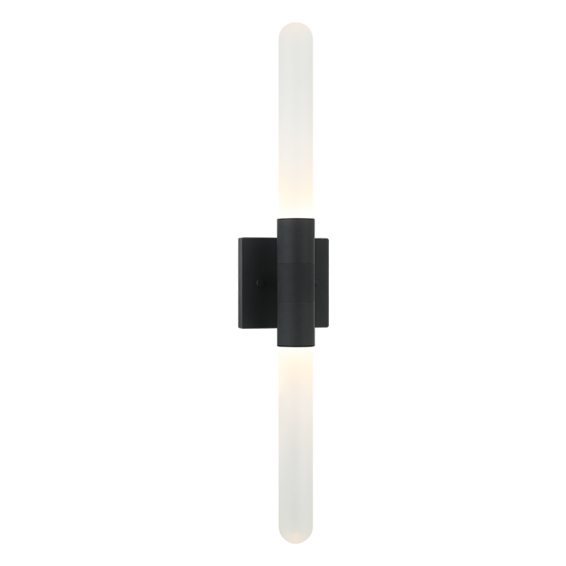LED Steel Frame with Frosted Glass Rod Double Ended Wall Sconce
