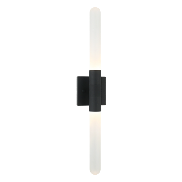 LED Steel Frame with Frosted Glass Rod Double Ended Wall Sconce
