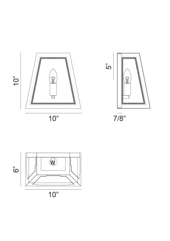 Steel Two Tone Frame Wall Sconce