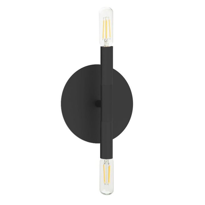 Wand 2 Light Incandescent Wall Sconce in Black by Dainolite
