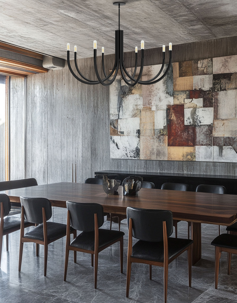 Wand 8 Light Chandelier by Dainolite - view 2