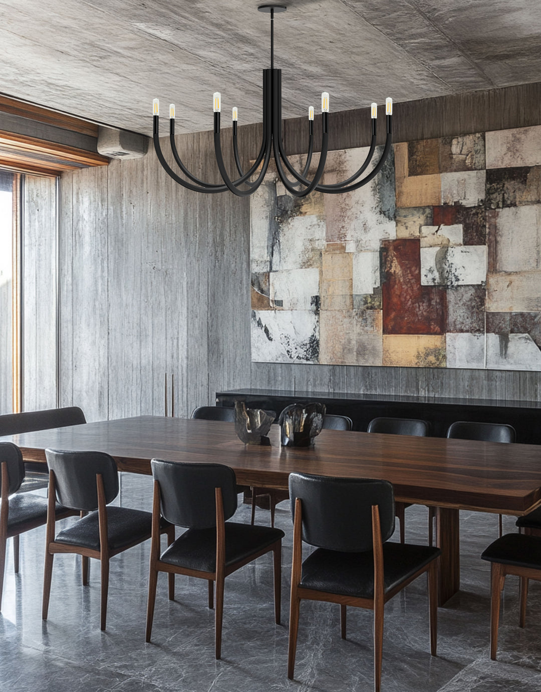 Wand 8 Light Chandelier by Dainolite - view 2