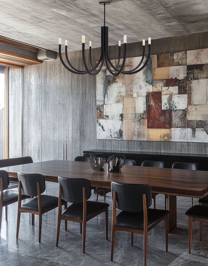 Wand 8 Light Chandelier by Dainolite - view 2