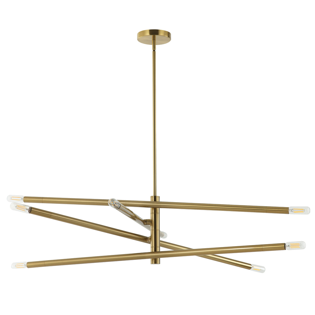 Wand 8 Light Incandescent Pendant in Aged Brass by Dainolite
