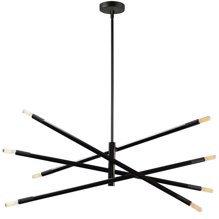 Wand 8 Light Incandescent Pendant in Black by Dainolite