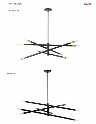 Wand 8 Light Incandescent Pendant by Dainolite - view 4