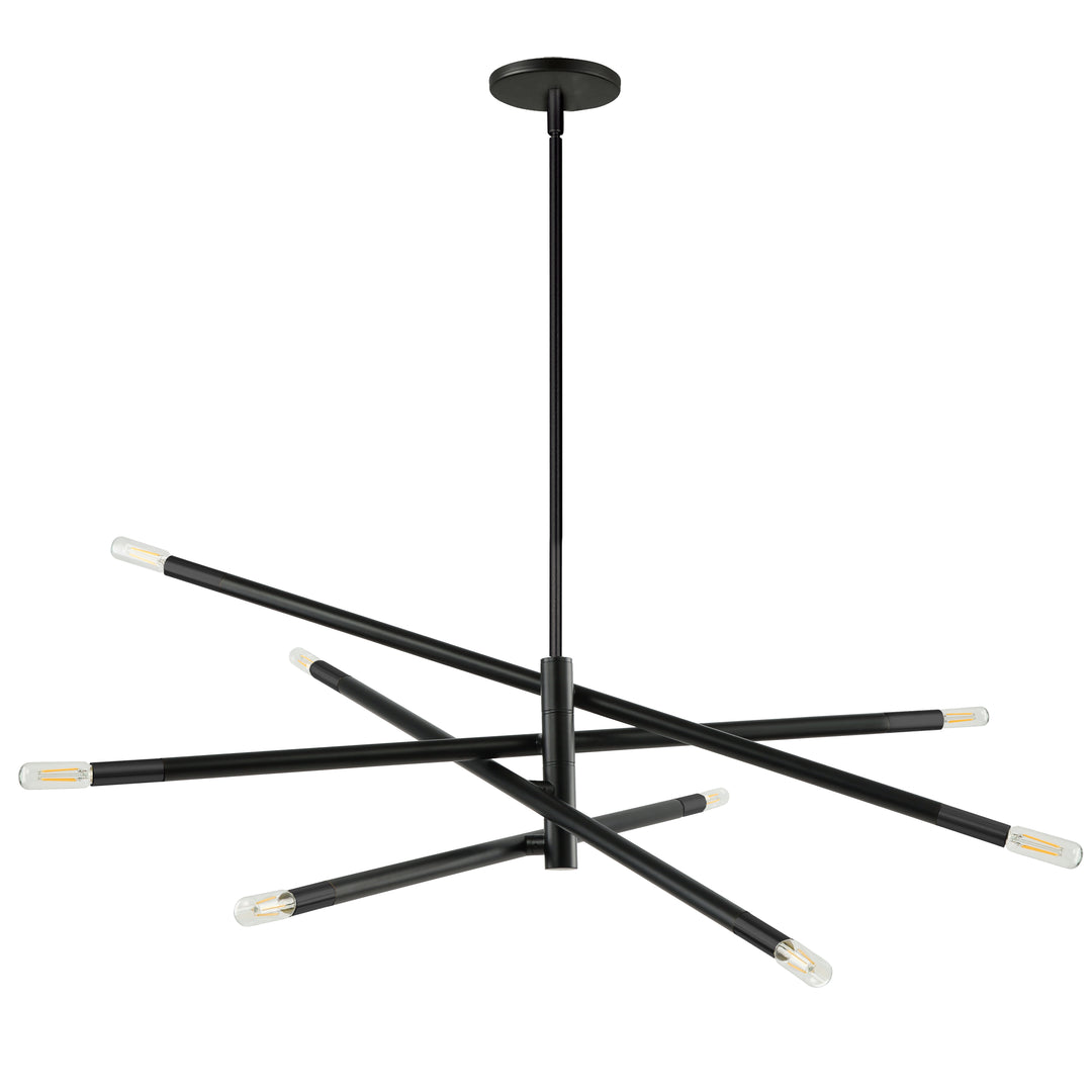 Wand 8 Light Incandescent Pendant (WAN-548P) in Black by Dainolite