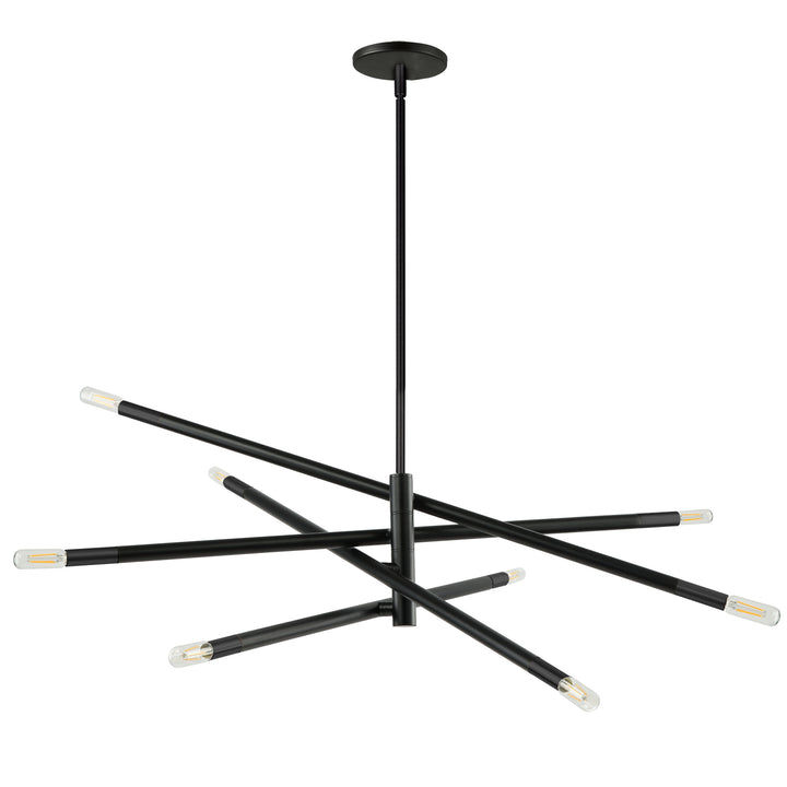 Wand 8 Light Incandescent Pendant (WAN-548P) in Black by Dainolite