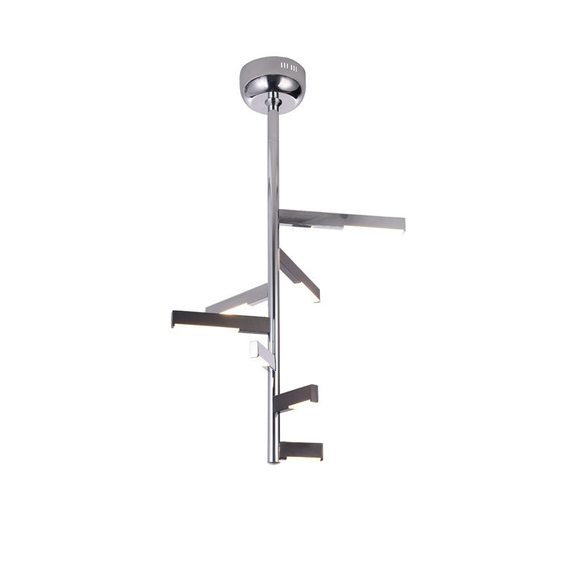 Diamond Metal LED Chandelier with Silicone Diffusers in Chrome by Bethel