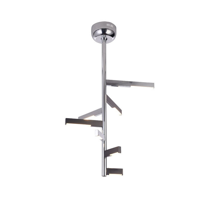 Diamond Metal LED Chandelier with Silicone Diffusers in Chrome by Bethel